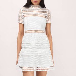 Tobi Sincerely Yours White Lace Day Dress